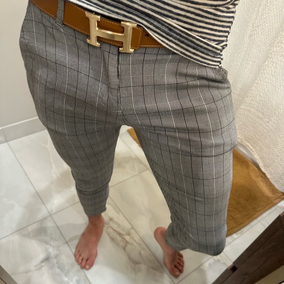 Boutique Super Skinny Stretch Luxury Italian Tailored Solid Navy Blue Chino Pant - Picture 7 of 9